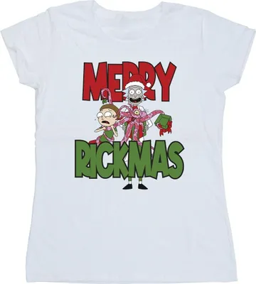 Image de Rick And Morty - "Merry Rickmas" T-shirt pour femme BI38030 (XL) (Blanc)