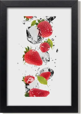 Produktbild von Bild 20x30 MDF-Rahmen, Wandkunst Erdbeeren