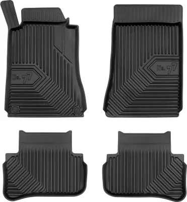 Image de Tapis de Sol de Voiture pour Mercedes-Benz Classe C W203 2000-2007 TPE Noir 4Pcs