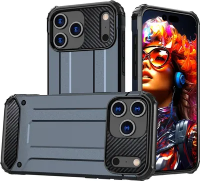 Produktbild von Mobigear Outdoor iPhone 17 Pro Hülle Hardcase Backcover Stoßfest - Marineblau