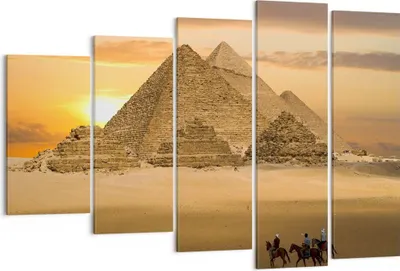 Produktbild von Bild auf Leinwand - Leinwandbild - Pyramide ägypten wüste - 150x100cm - Wand Bild - Wanddeko - Leinwanddruck - Bilder - Kunstdruck - Wanddekoration - Leinwand bilder - Wandkunst - EG150x100-2196