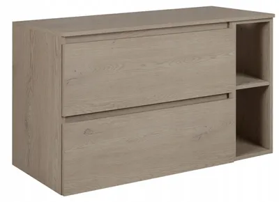 Zdjęcie produktu dla Szafka Łazienkowa Wisząca Pod Umywalkę Blat Regał 100X46Cm Simon Dąb Ciemny