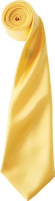 Immagine prodotto di Cravatta Premier in raso da uomo, tinta unita RW1152 (taglia unica) (giallo girasole)