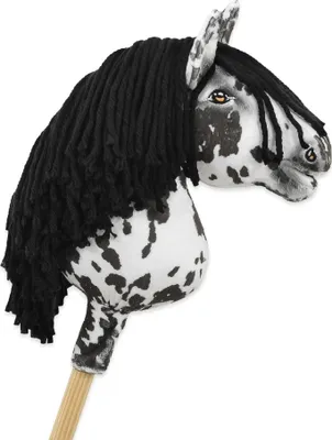 Image de Hobby Horse Premium cheval à bâton noir et blanc format A4