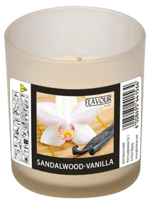 Produktbild von Gala Flavour by GALA Duftkerze im Glas Ø 70 mm, 77 mm elfenbein - Sandalwood-Vanilla Indro 96880 Design-Kerzen Wachskerzen