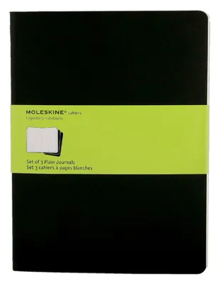 Obrázok produktu pre Moleskine Cahier Extra Large blanko schwarz. 3er Pack