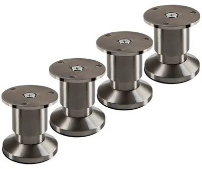 Produktbild von SOTECH Möbelfuß Alpha 50 mm Edelstahloptik – runder Schrankfuß, Aluminium (4 Stück)