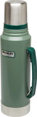Produktbild von Stanley Flasche Trinkflaschen Outdoor Classic Legendary Hammertone grün Isoliert langlebig