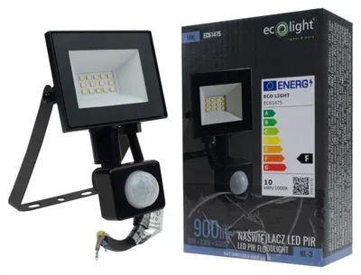 Produktbild von LED-Scheinwerfer mit Bewegungsmelder PIR, NL-3, 10W, 6500K, 900lm, IP54