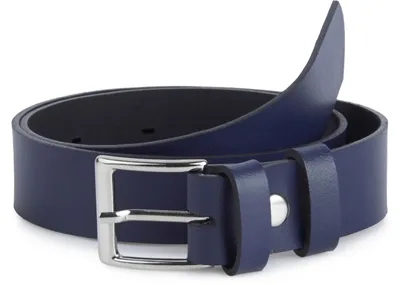 Image de Ceinture pour enfant Ladeheid en cuir K1D5 (bleu marine-1, 55 cm (longueur totale 74 cm))