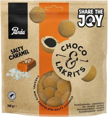 Produktbild von Panda Choco & Lakrits Salty Caramel 300g