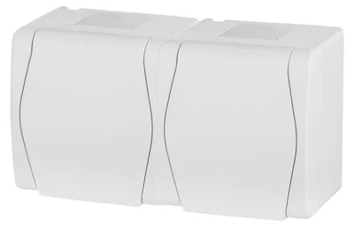 Immagine prodotto di CB Elektro Presa doppia per ambienti umidi IP44 bianca HERMES
