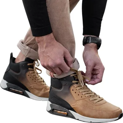 Produktbild von Herren Winter Sneaker Gefüttert Warm Schuhe Stiefel Boots Air Max Braun Gr.44