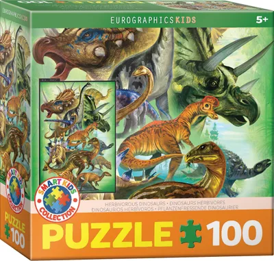 Immagine prodotto di Eurographics Puzzle Pflanzenfressende Dinosaurier, 100 Teile, 48 x 33 cm, 6100-0360