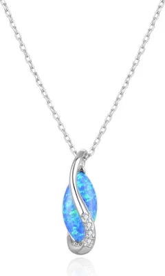 Produktbild von Silver necklace with synthetic opal AGS1324 / 47