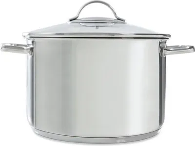 Produktbild von BK Suppentopf Essentials Edelstahl 24 cm - großer Kochtopf mit Glasdeckel