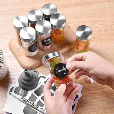Productafbeelding van Famanu kruidenpotjes met deksel - 30 stuks