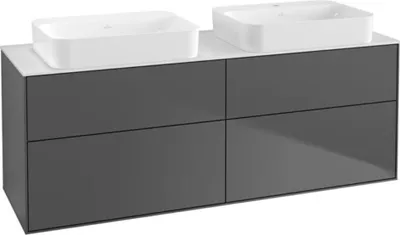 Produktbild von Villeroy & Boch V&B Waschtischunterschrank FINION 1600x603x501mm Apl. Glas wh ma anthr. ma
