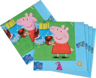 Produktbild von 20 Servietten Peppa Pig 33x33cm 3-lagig