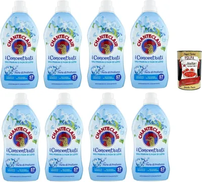 Produktbild von Chanteclair I Concentrati - Konzentrierter Weichspüler, Duft nach Meersalz und Lotusblume, für weiche und duftende Kleidung – 57 Wäschen 8x 1140ml & Italian Gourmet polpa 400g