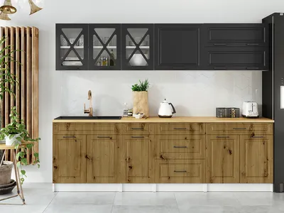 Obrázek produktu pro Kuchyňská linka TURID 260cm - Grafit + dub artisan