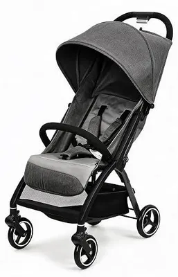 Imagen del producto de Cochecito de bebé plegable, carrito compacto, respaldo ajustable
