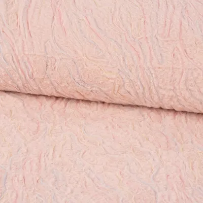 Produktbild von Plüschstoff Meterware Fellimitat Kunstfell mit Tülleffekten rosa 1,38m