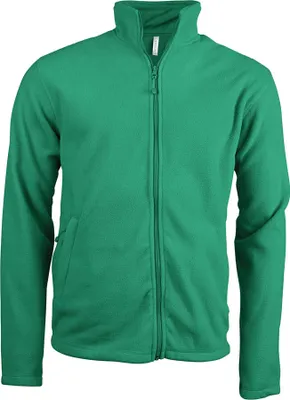 Produktbild von Kariban Herren Fleece Jacke Micro Fleecejacke Winterjacke Windjacke, Größe:4XL, Farbe:Kelly Green