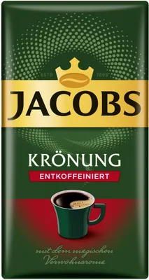 Zdjęcie produktu dla JACOBS Filterkaffee Krönung bezkofeinowa kawa palona mielona 12 x 500g