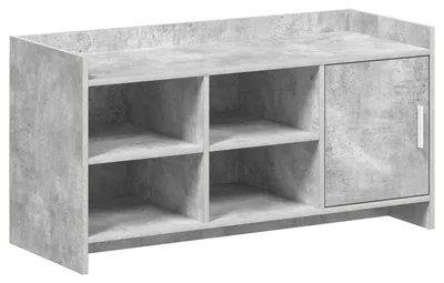 Produktbild von vidaXL Schuhschrank mit Tür Betongrau 100 x 39,5 x 51 cm Holzwerkstoff