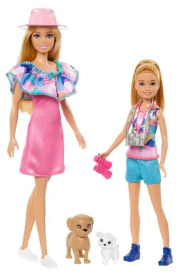Produktbild von Barbie Stacie & Barbie Doll Set – With 2 Pets – HRM09