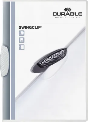 Produktbild von DURABLE Klemmmappe SWINGCLIP® 30 A4 transparent, 226002 weiß