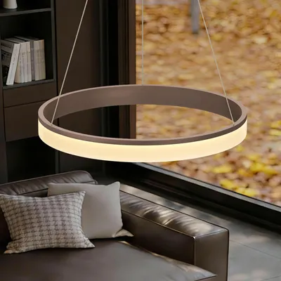 Immagine prodotto di doporro Lampada a Sospensione LED 30W Dimmerabile Rotonda ?60?cm Caffšš Regolabile con Telecomando per Soggiorno, Sala da Pranzo, Camera da Letto Luvina02