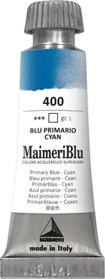 Immagine prodotto di Maimeri Blu Colore ad acquerello Primary Blue - Ciano 400 12 ml 1 pz.