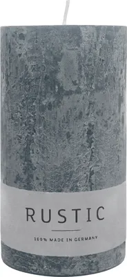 Produktbild von Stumpenkerze aus Paraffin, Anthrazit, Rustic, WENZEL, 110/60 mm, Brenndauer ca. 38h, selbstverlöschend