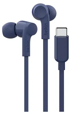 Produktbild von Belkin Rockstar In Ear Kopfhörer Kabel, USB-C, blau G3H0002hqBLV2