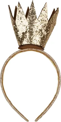 Produktbild von Goldene Glitzer Krone zum Prinzessin Kostüm | Haarreif