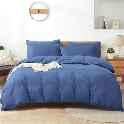 Produktbild von s Bettwäsche-Set aus 100% Baumwolle, 220x240 cm - Atmungsaktive Bettwäsche mit 2 Kissenbezügen