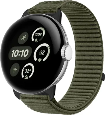 Obrázek produktu pro Nylonový řemínek pro Google Pixel Watch 4 / 3 / 2 / 1 41 mm suchý zip D- zelený