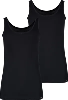 Produktbild von Skiny Damen Tanktop Baumwolle Essentials 2-Pack black - Größe 38