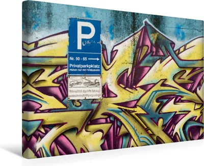 Produktbild von Calvendo Textil-Leinwand 45 cm x 30 cm quer Betzdorfer Graffiti., Gerlach Ingo; 7389587