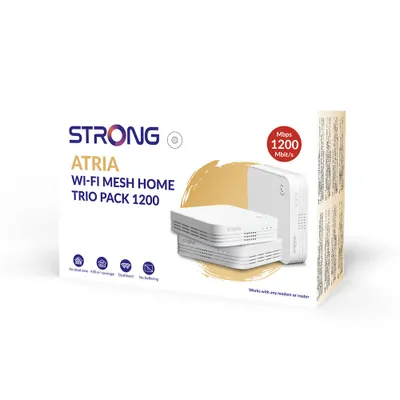 Immagine prodotto di Potenziate la vostra connessione con il kit Wi-Fi Mesh Strong MESHTRIPACK1200 3 PACK