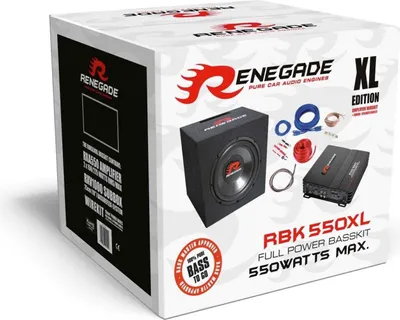 Image de RENEGADE Amplificateur de puissance 2 canaux Sound Package complet voiture Système HiFi RBK550XL