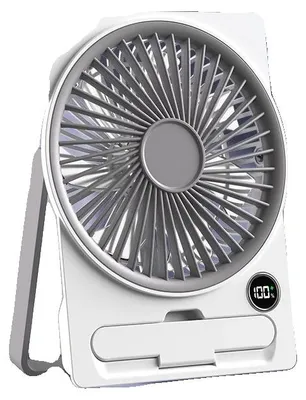 Immagine prodotto di Ventilatore da scrivania, portatile, alimentazione tramite USB, colore bianco