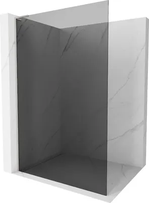 Image de Mexen Kioto L Paroi de douche à l'italienne 70 x 200 cm, graphite, nickel brossé - 800-070-103-97-40
