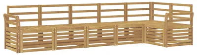 Obrázek produktu pro Sada venkovních křesel a pohovek, 6 kusů, bílá barva, rozměry 308 x 130,5 x 73 cm