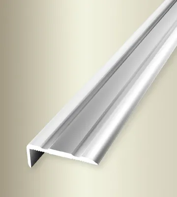 Produktbild von PROVISTON | Winkelprofil | Breite: 24.5 mm | Höhe: 0 - 7 mm | Länge: 900 mm | Aluminium Poliert | Gerillt | Einfach Biegbar | Selbstklebend