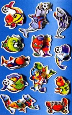Produktbild von 3D Sticker Meerestiere Fußball