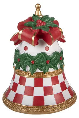 Obrázok produktu pre Vianočná dekorácia Clayre & Eef – zvonček, Ø 16 x 20 cm, biela, plast