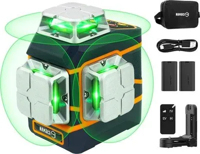 Produktbild von 3x 360 Grad grüne Laserwasserwaage
